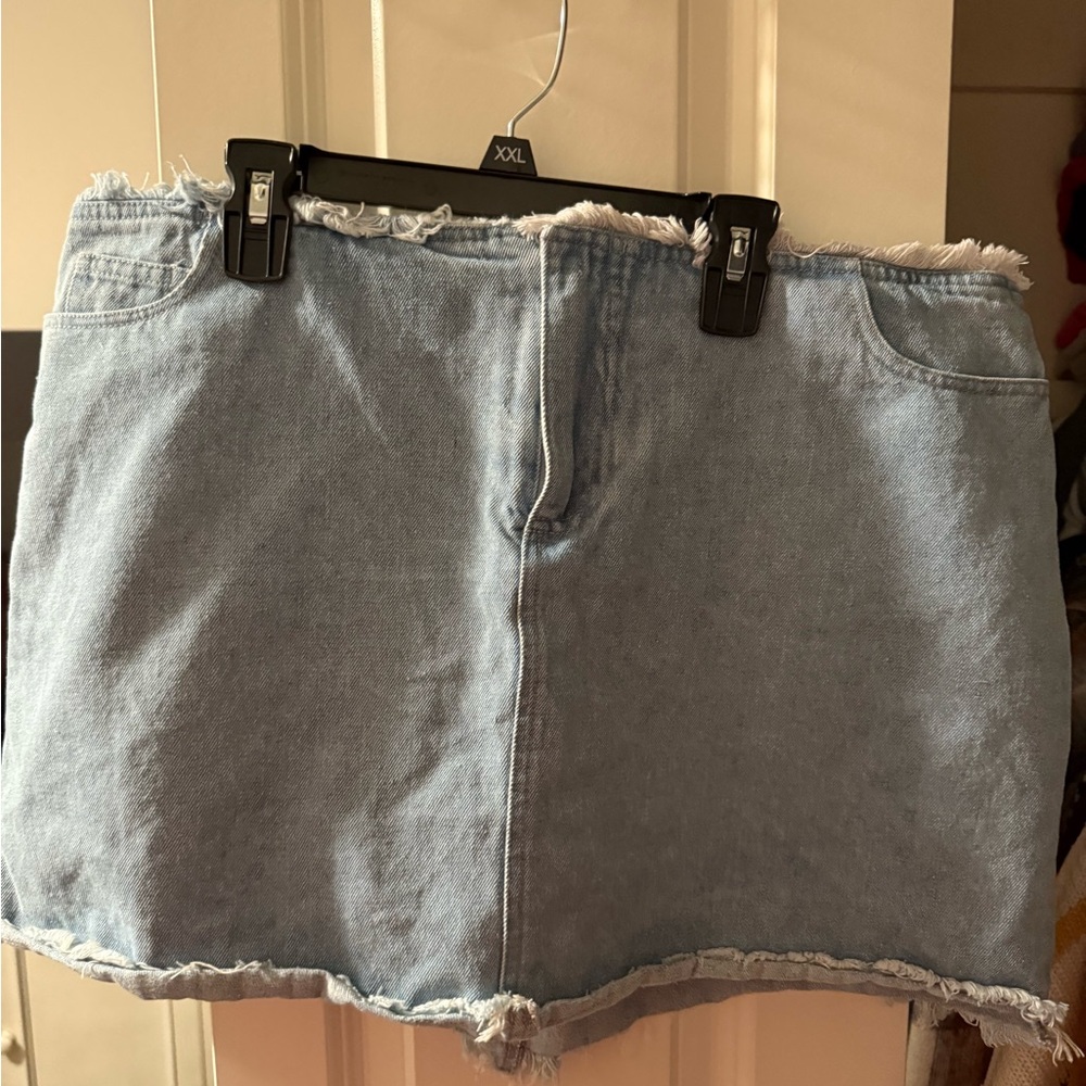 Gilli Light Blue Denim Midi Skirt
